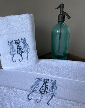 Serviette de bain - Chats...